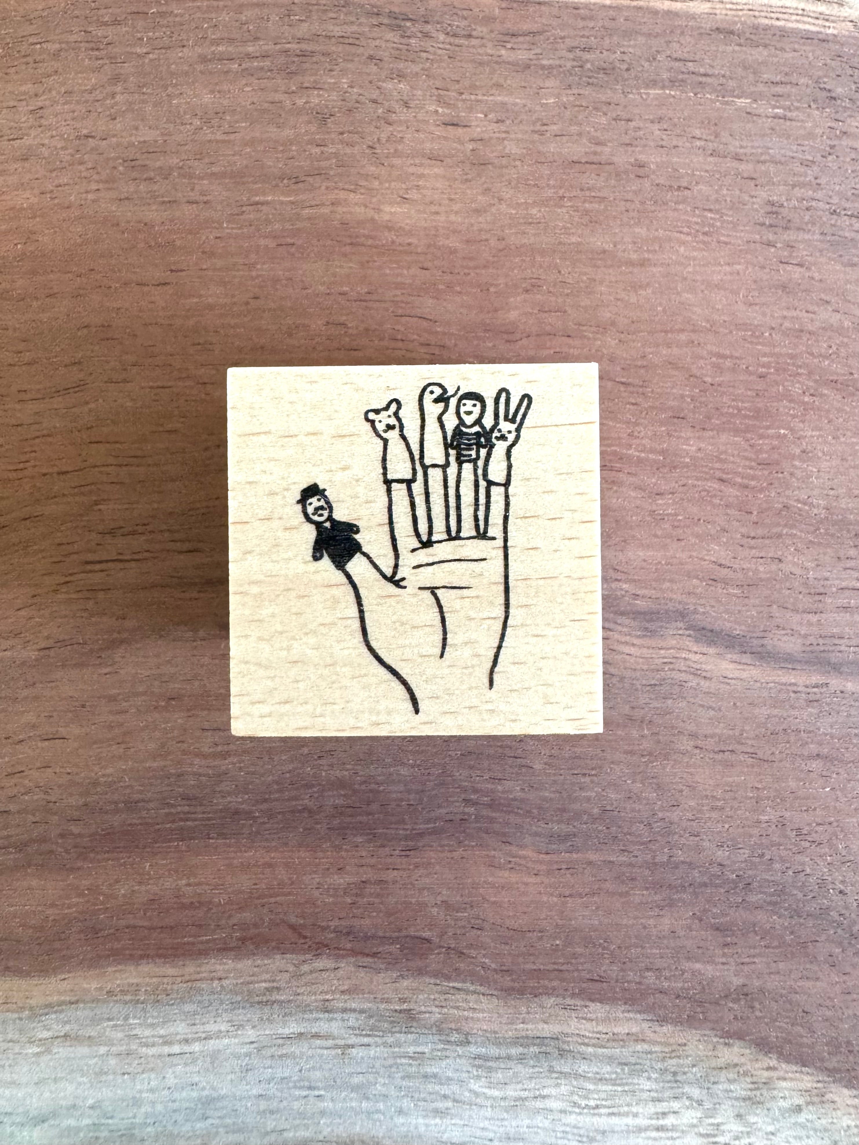 [Nobarasha] Finger Puppet Hanko rubber stamp