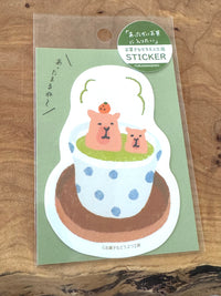 [Furukawashiko] Capybara Green Tea Bath decal sticker