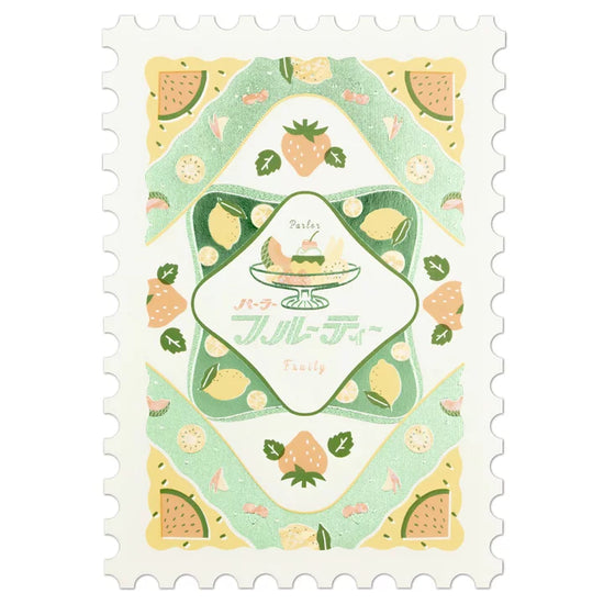 [ob1toy] Fruity Parlor • ob1toy x ROKKAKU collaboration Foil Stamp collaboration {Postage Stamp Cut}