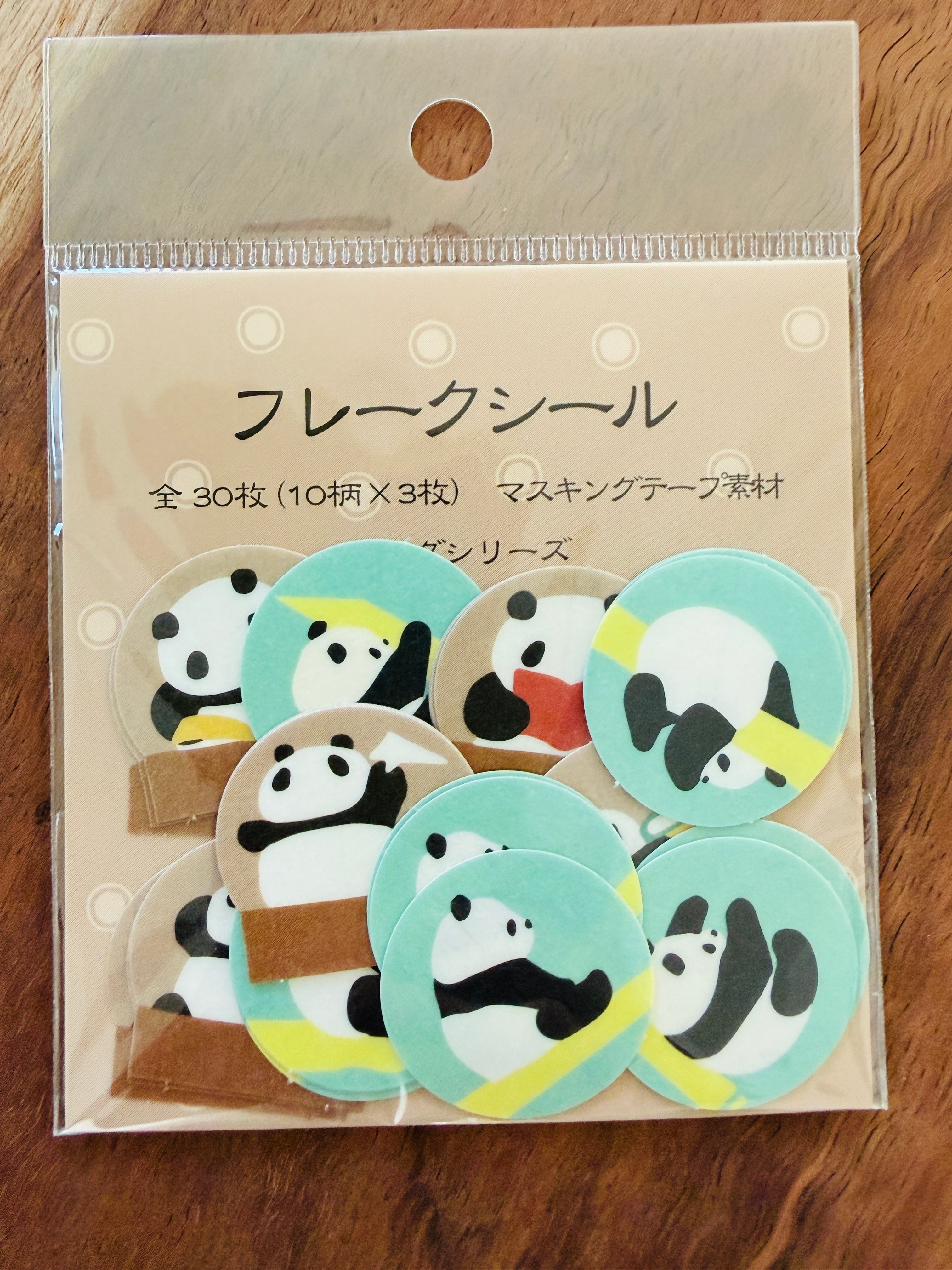 [Hamamonyo] Rolling Panda flake stickers