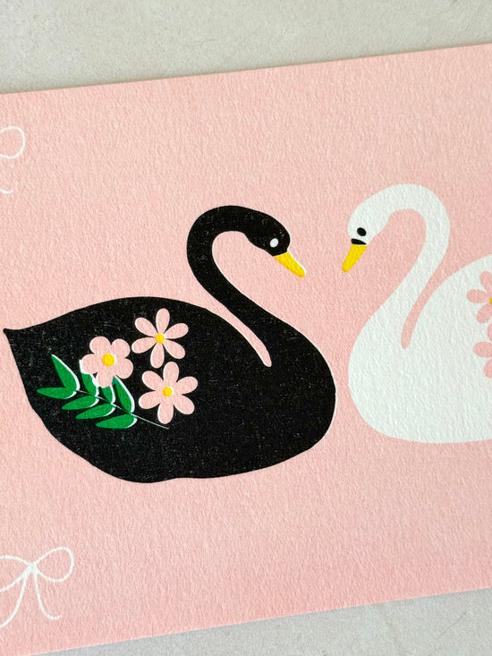 [Panda factory] Swan Love postcard