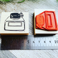 [RiraRira Hanko] Mamoru-kun Ink Bottle rubber stamp