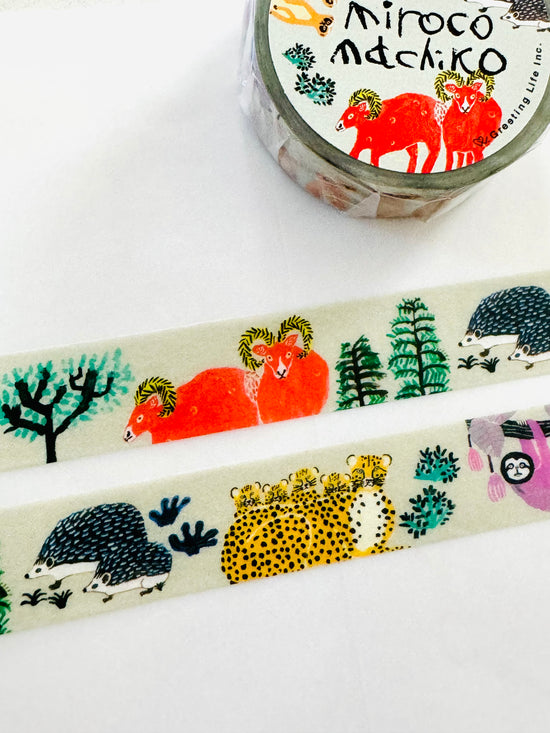 [Greeting Life] Miroco Machiko x Animal Family washi tape