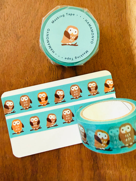 [Hamamonyo] Owl washi tape