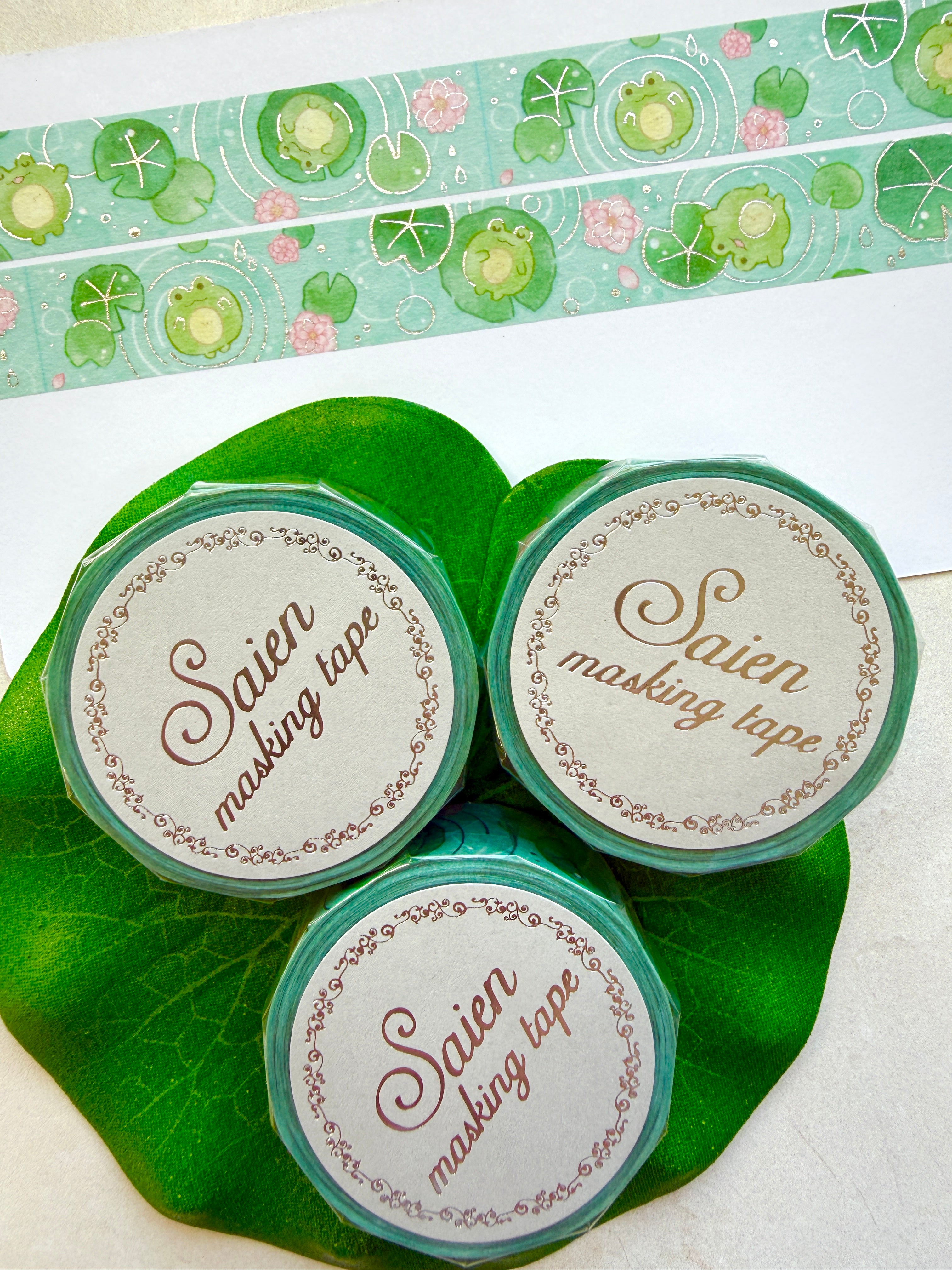 [SAIEN] Frog & Lily Pad 🐸🪷washi tape