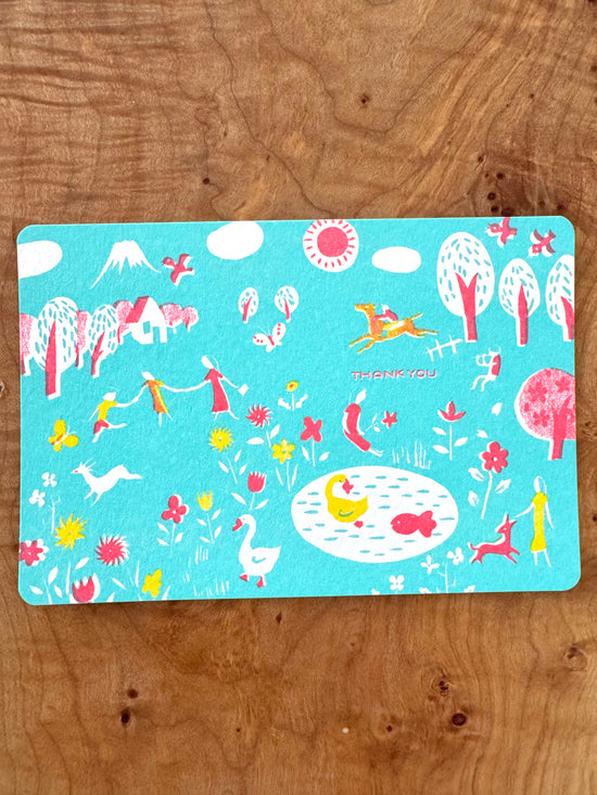 [Nobarasha] Thank You Book Page postcard