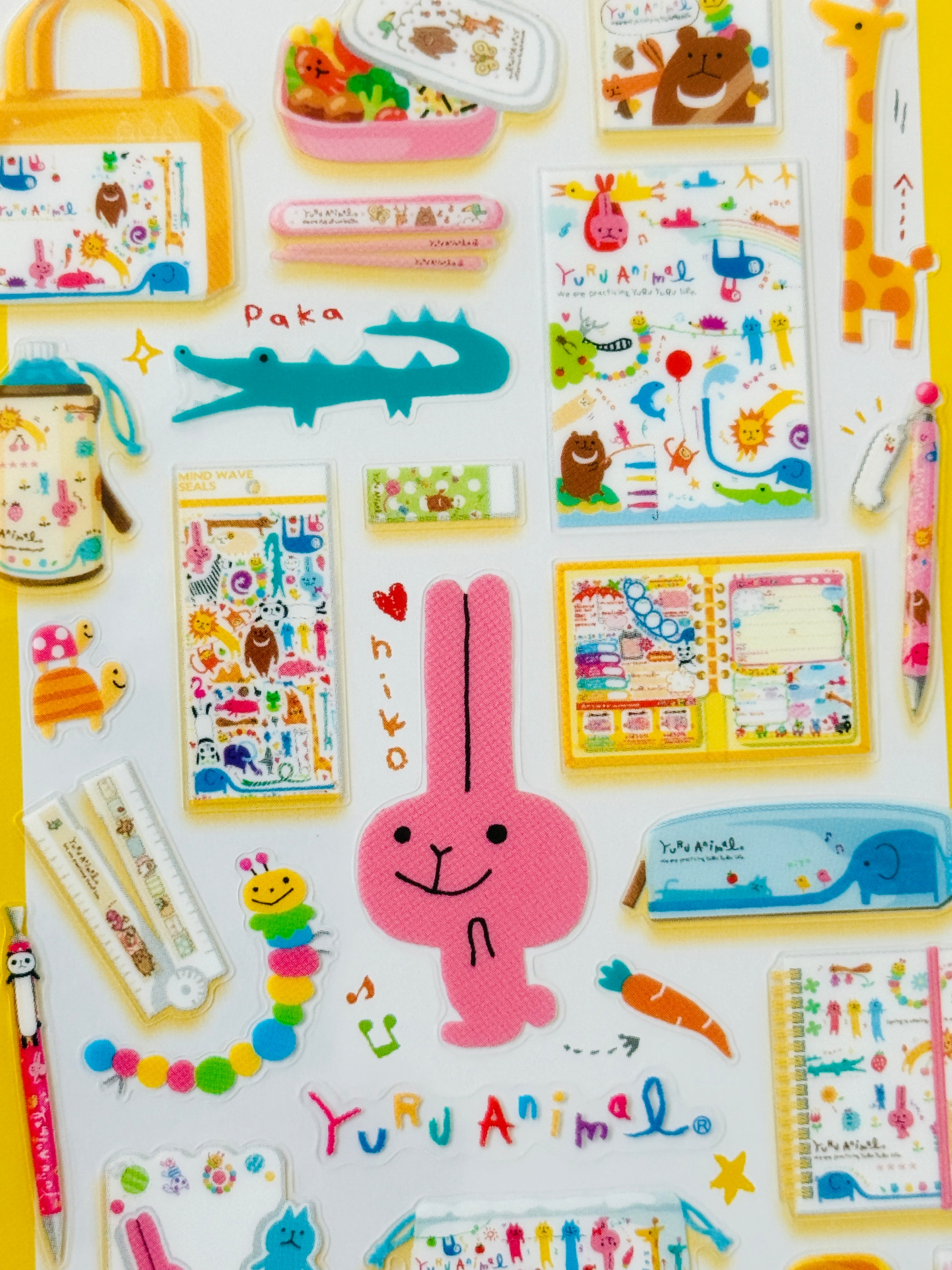 [MIND WAVE] Yuru Animals • Character Miniature School series sticker sheet