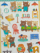 [MIND WAVE] Waku Waku series • Bookstore, Flower, Furniture, Post Office, Restaurant and Vegetable Store sticker sheet