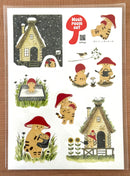 [Mushroom Cat] Days with Mushroom Cat sticker sheet x 4legs