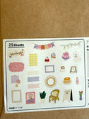 [Greeting Life] Dog & Cafe Embellishments flake stickers