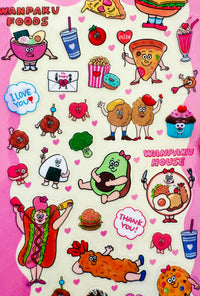[terako] Creators Circus collab x WANPAKU HOUSE · I Love Food sticker sheet
