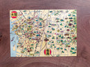 [Nobarasha] Retro Picture Map Jumbo postcard • Osaka and Nara Map (1956)