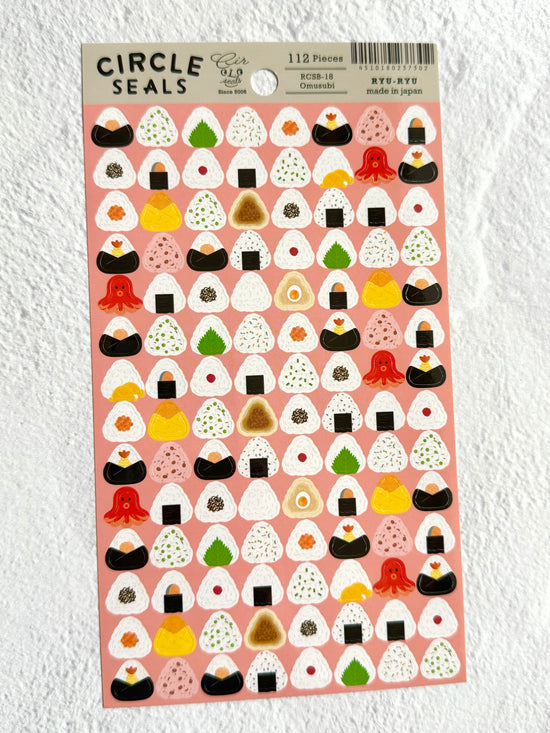 [Ryu-Ryu] Omusubi Circle Seals sticker sheet