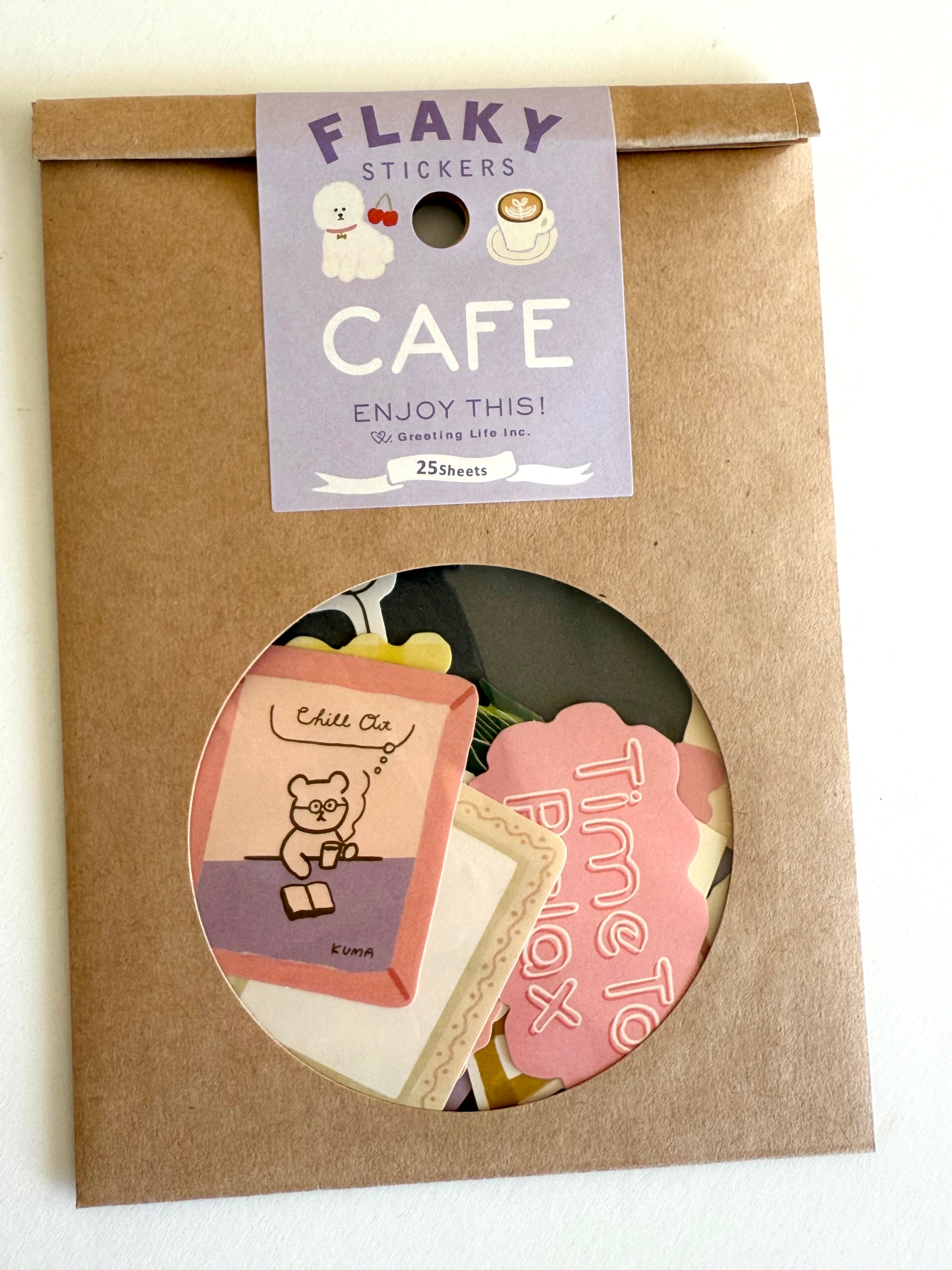 [Greeting Life] Dog & Cafe Embellishments flake stickers