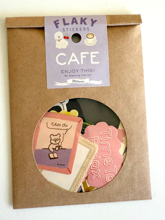 [Greeting Life] Dog & Cafe Embellishments flake stickers