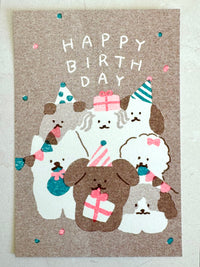 [Furukawashiko] Woof Woof Birthday postcard