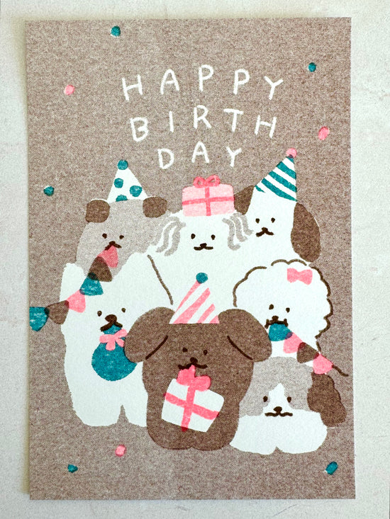 [Furukawashiko] Woof Woof Birthday postcard