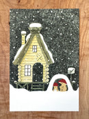 [Mushroom Cat] Days of Winter postcard x 4legs