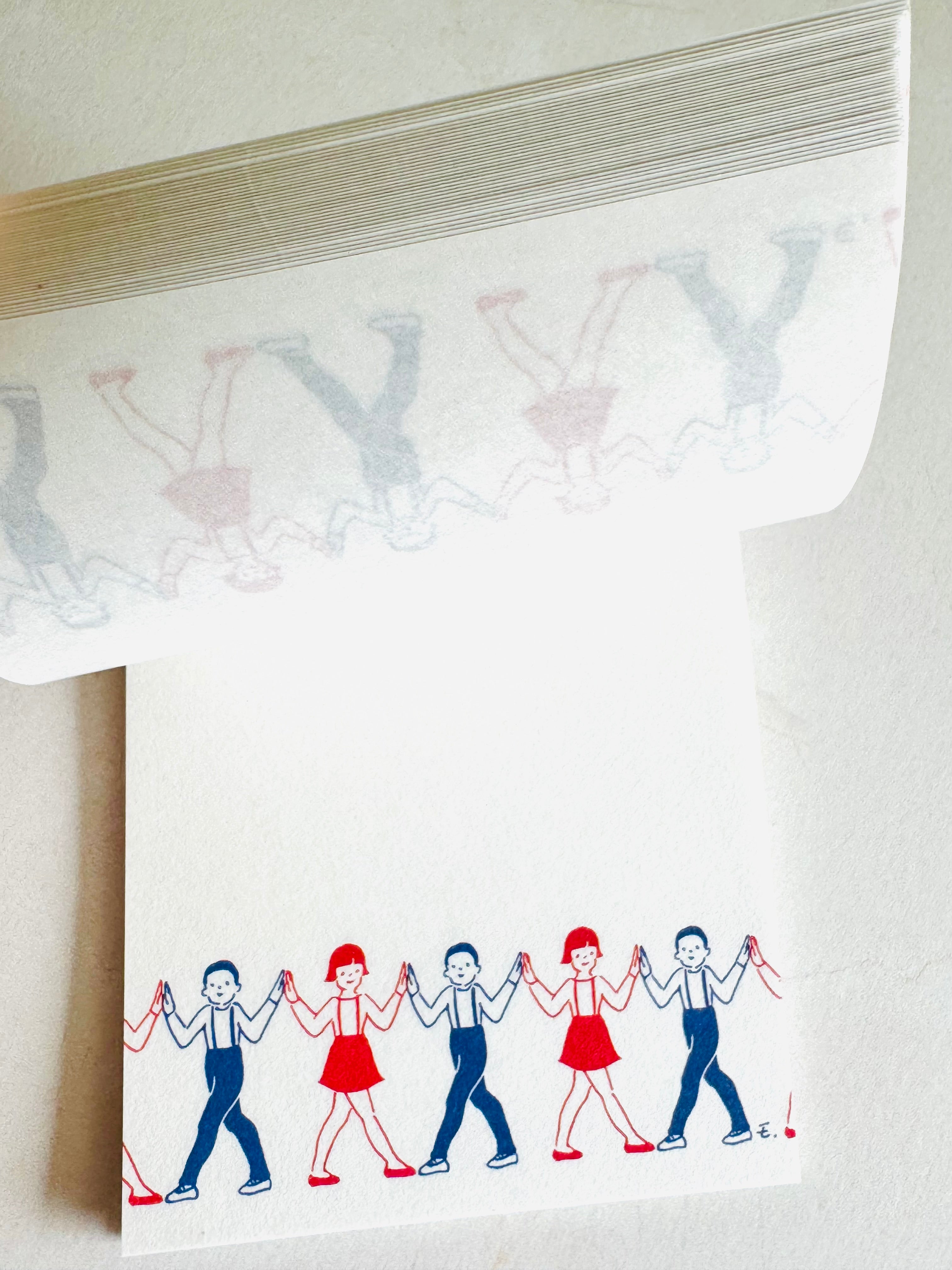 [Mizushima] Masco Eri x Children Line Dancing memo pad