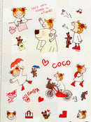 [Coco and Wondrous Gang] Let's Write a Letter removable film sticker
