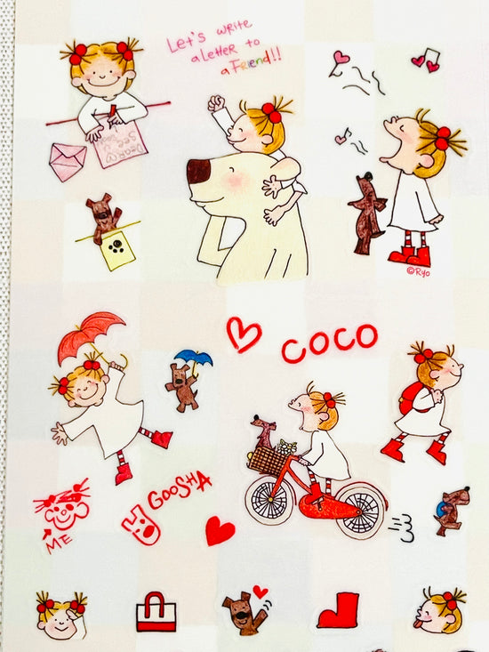 [Coco and Wondrous Gang] Let's Write a Letter removable film sticker