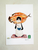 [tocorocomugi] Horse Mackerel Nyanko postcard