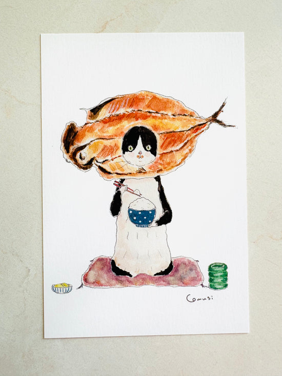 [tocorocomugi] Horse Mackerel Nyanko postcard