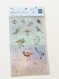 [SEAL-DO] Shinzi Katoh x Kira Kira Hologram Layer sticker sheet: Aurora Borealis Magic Hour • Migratory Birds of the World