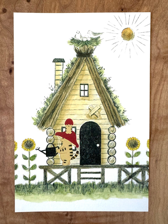 [Mushroom Cat] Days of Summer postcard