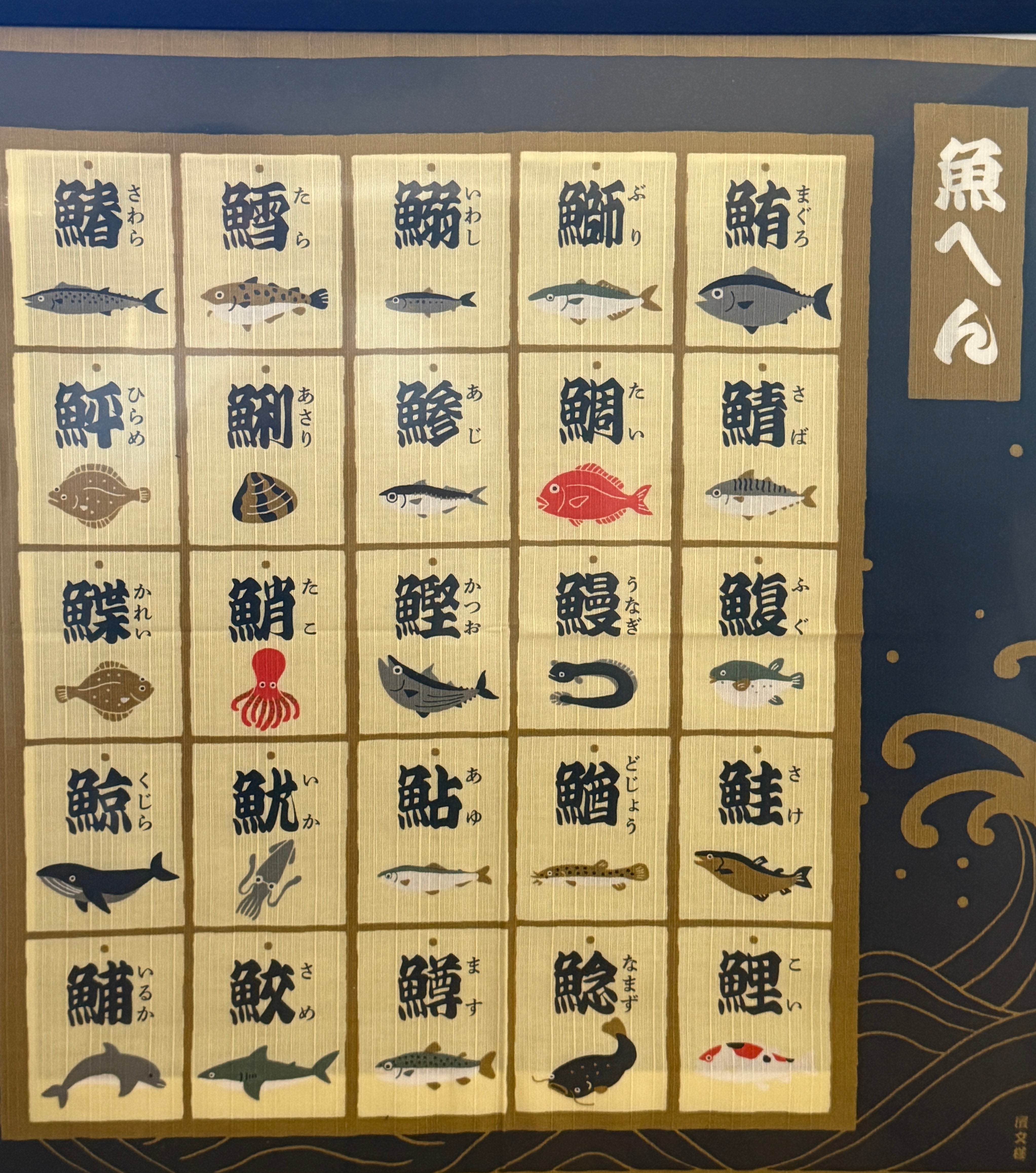 [Hamamonyo] Fish Dictionary of Japan · Wrapping Cloth