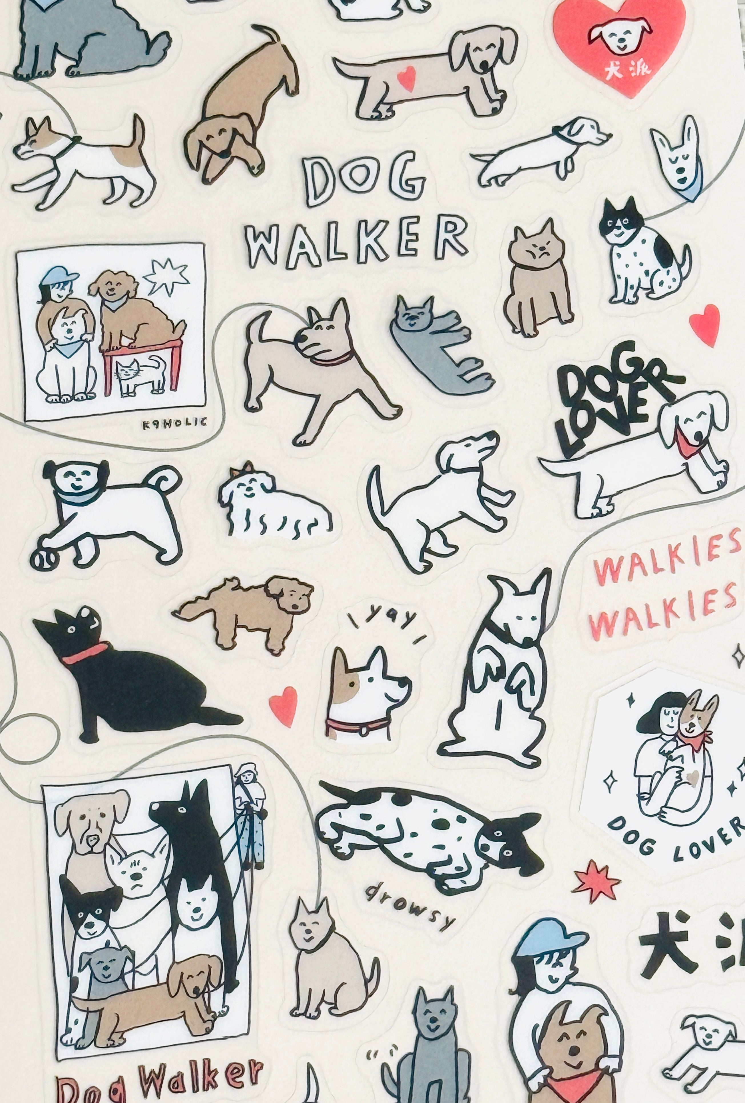 [Little Dog Studio] Frontier Creators Circus x The Little K9s Dog Walker sticker sheet