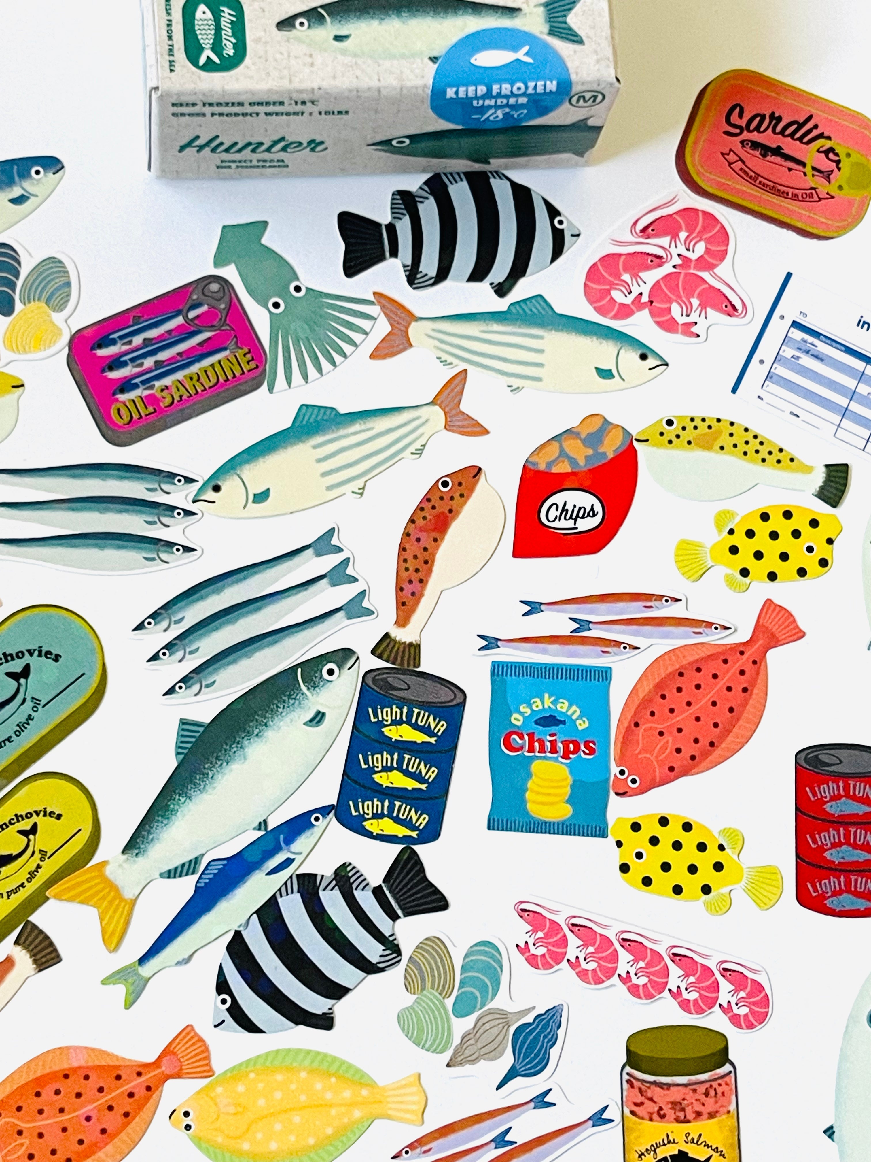 [Greeting Life] Seafood 🦐 Delivery Box flake stickers