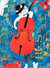 [SEAL-DO] Shinzi Katoh x Kenji Miyazawa: Magic Lantern Museum “Gauche the Cellist" • Sparkling postcard