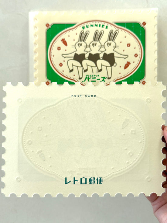 [ob1toy] Bunnies • ob1toy x ROKKAKU collaboration Foil Stamp collaboration {Postage Stamp Cut}