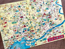 [Nobarasha] Retro Picture Map Jumbo postcard • Map to Visit Tokyo (1951)
