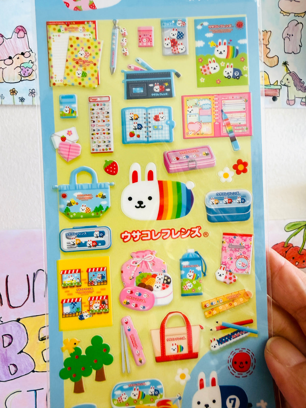 [MIND WAVE] Yuru Animals • Usako Friends Character Miniature School series sticker sheet