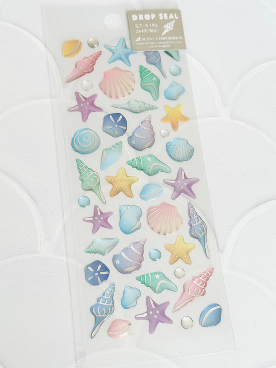 [Active] Seashell Drops sticker sheet
