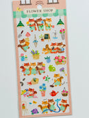[MIND WAVE] Waku Waku series • Bookstore, Flower, Furniture, Post Office, Restaurant and Vegetable Store sticker sheet