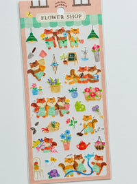 [MIND WAVE] Waku Waku series • Bookstore, Flower, Furniture, Post Office, Restaurant and Vegetable Store sticker sheet