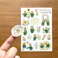 [4legs] Gardening with Dog & Cat sticker sheet