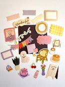 [Greeting Life] Dog & Cafe Embellishments flake stickers