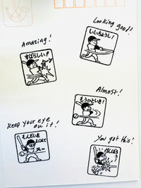 Baseball Prompts ⚾️ rubber stamp (Set of 5 with case)