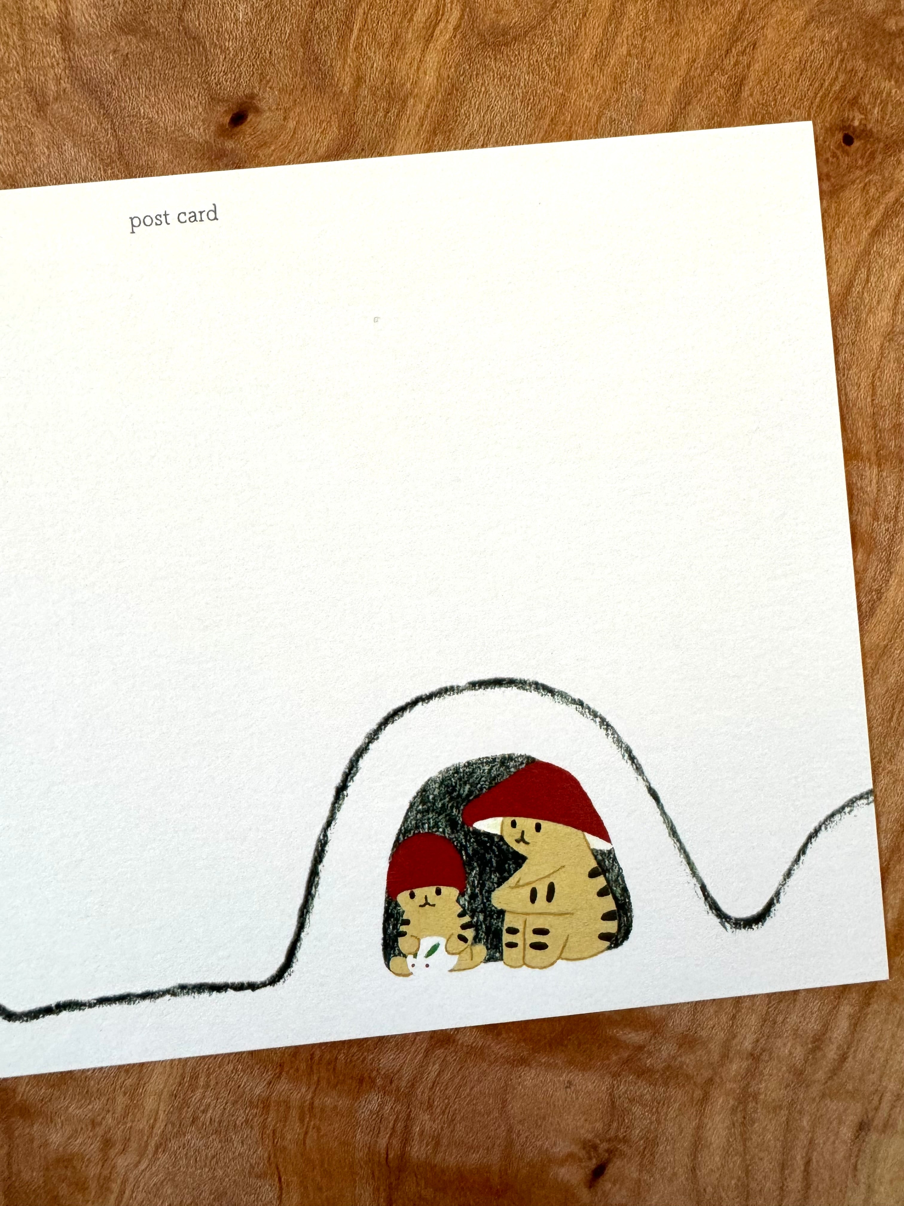 [Mushroom Cat] Days of Winter postcard x 4legs