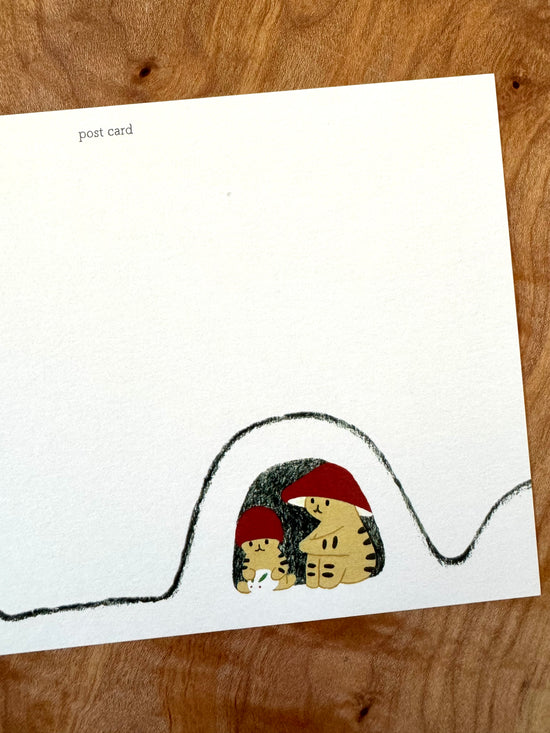 [Mushroom Cat] Days of Winter postcard x 4legs