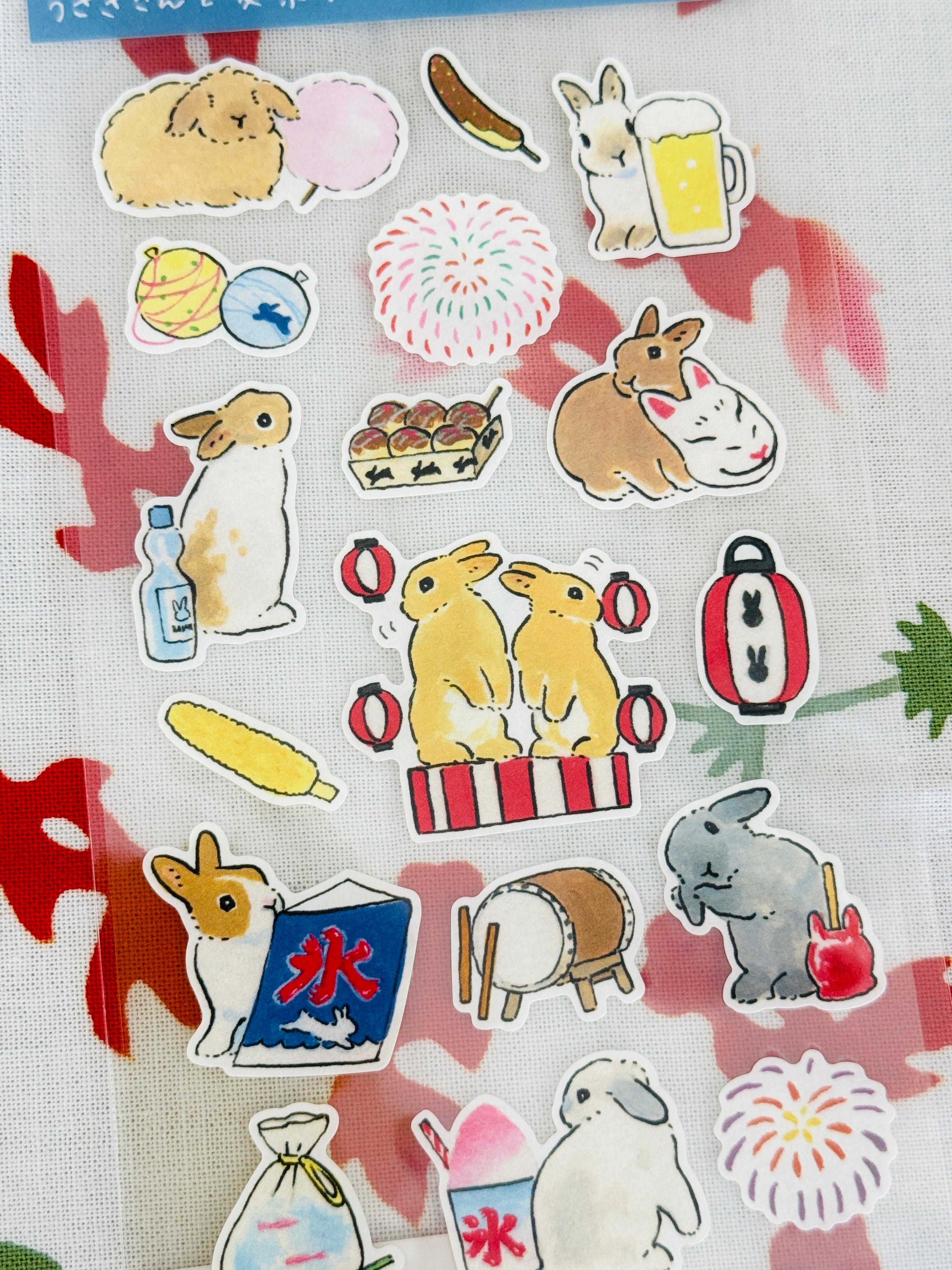 [Schinako Moriyama] Bunny Obon Festival sticker sheet