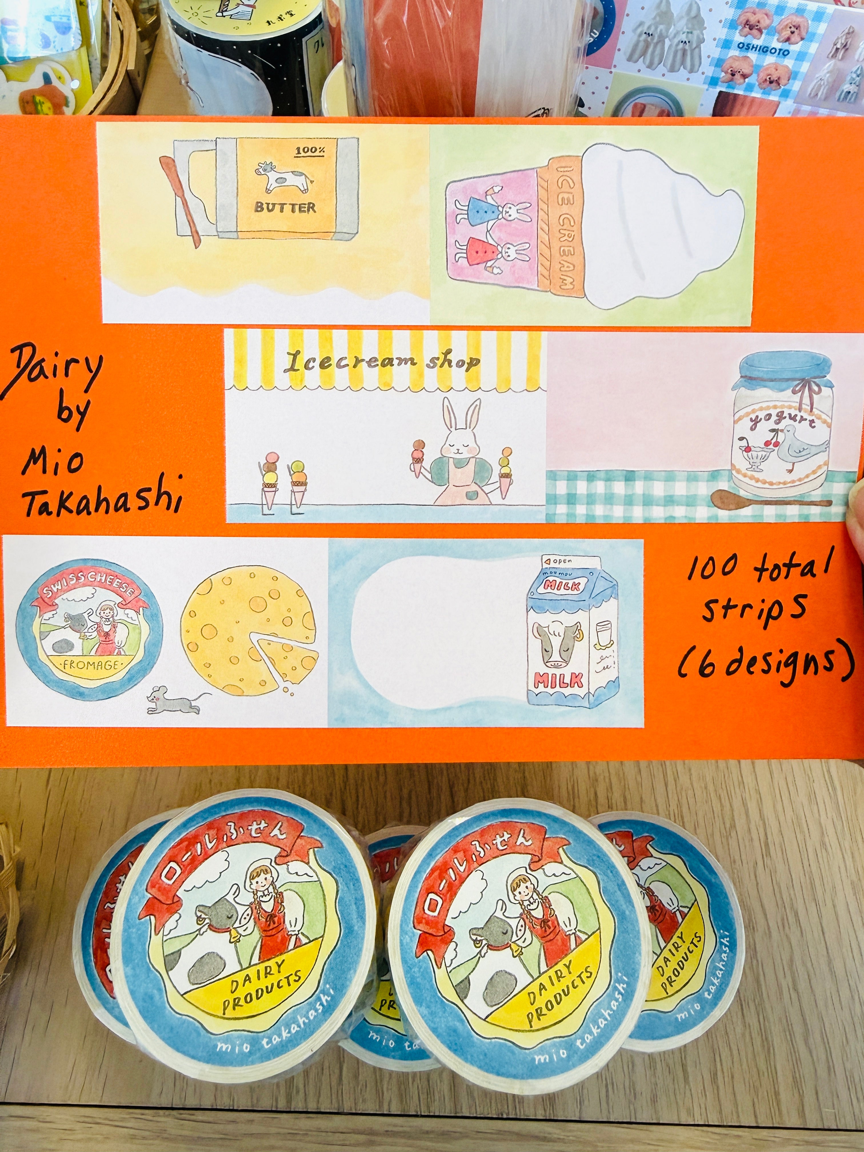 [Tegamisha] Mio Takahashi · Dairy Products Jumbo Sticky Note Roll