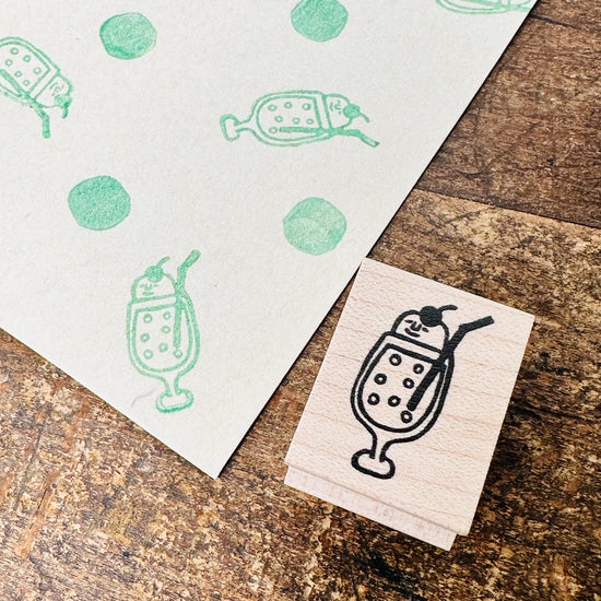 [RiraRira Hanko] Cream Soda rubber stamp