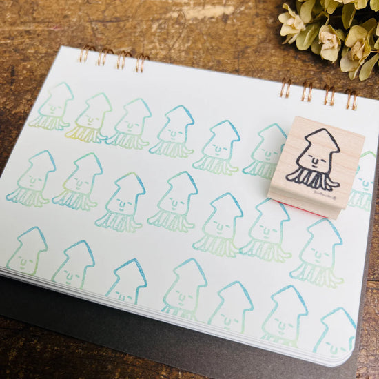 [RiraRira Hanko] Squid-kun rubber stamp