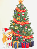 [Natsuka Murata] Shiba Christmas Tree postcard