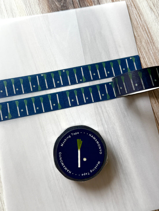 [Hamamonyo] Scallion • Spring Onion washi tape